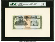 Paraguay Republica del Paraguay 10 Pesos 1920-23 Pick 150p1 Front Proof PMG Gem Uncirculated 65 EPQ. 

HID09801242017