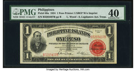 Philippines Philippine National Bank 1 Peso 1924 Pick 68a PMG Extremely Fine 40. 

HID09801242017
