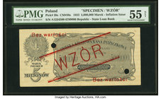 Poland State Loan Bank 5,000,000 Marek 1923 Pick 38s Specimen PMG About Uncirculated 55 Net. Two POCs; repaired.

HID09801242017