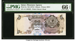 Qatar Qatar Monetary Agency 5 Riyals ND (1973) Pick 2a PMG Gem Uncirculated 66 EPQ. 

HID09801242017