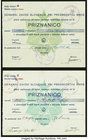 Yugoslavia Monetary Bank of Slovenia 500; 2000 Lir 1945 Pick S118 (2) About Uncirculated. 

HID09801242017