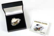 Andorra. 10 diners. 2013. Ag. 31,11 g. "Andorra Natura, Golden Eagle". Coloured. Tirada de 3000 piezas. Con caja y certificado. PR. Est...40,00.