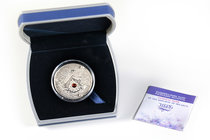 Belarus. 20 rublos. 2006. (Km-148). Ag. 28,28 g. Antique finish and crystal embedded. Con caja y certificado. PR. Est...50,00.