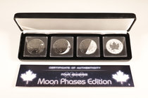 Canada. Elizabeth II. 2018. "Four Seasons Edition - Moon Phases Edition". Set de 4 piezas de 1 dollar "Maple Leaf" de plata de 1 onza. Tirada de 2000 ...