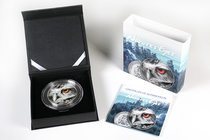 Congo. 2000 francos. 2014. Ag. 62,22 g. "Nature´s Eyes Series - Eurasian Eagle-Owl". Antique finish. Tirada de 999 piezas. Con caja y certificado. PR....