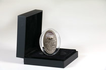 Fiji. Elizabeth II. 10 dollars. 2012. (Km-382). Ag. 20,00 g. "Universe 2012". Antique finish and crystal embedded. Tirada de 1000 piezas. Con caja y c...