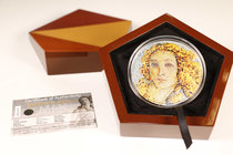 Palau. 20 dollars. 2017. Ag. 93,33 g. "Great Micromosaic Passion Series - The Birth of Venus". The coin features more than 10000 minted tiles thanks t...