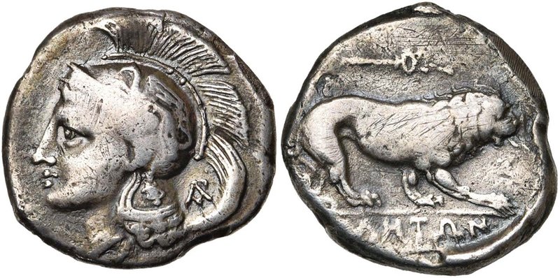 LUCANIE, VELIA, AR didrachme, 293-280 av. J.-C. Groupe de Philistion. D/ T. casq...