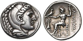 ROYAUME DE MACEDOINE, Alexandre III le Grand (336-323), AR tétradrachme, 300-290 av. J.-C., Uranopolis. D/ T. d'Héraclès à d., coiffé de la dépouille ...