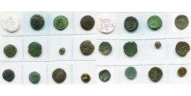 SICILE, LES MAMERTINS, lot de 11 bronzes, dont: T. d'Arès/Taureau, T. d'Arès/Aigle, T. d'Arès/Cavalier et son cheval, T. d'Héraclès/Athéna sur la défe...