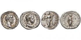 ANTONIN le Pieux (138-161), lot de 2 deniers: 153-154, Rome, R/ Vesta ten. le simpulum et le palladium; Elagabal, 220-222, Rome, R/ Elagabal ten. une ...
