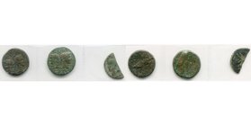AUGUSTE (-27-14), lot de 3 bronzes frappés à Nîmes: as (2), 20-10 av. J.-C., T. d'Agrippa à g. et t. nue d'Auguste à d.; 10-14 ap. J.-C., avec P-P au ...