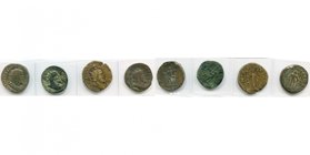 POSTUME (259-268), lot de 4 doubles sesterces: R/ L'empereur ten. un globe et une lance, L'empereur devant un trophée et deux captifs, Fides, Hercule....