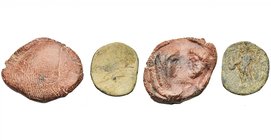 lot : Grèce, 2e-1er s. av. J.-C., tessère à l'effigie d'Hermès ten. une bourse et le caducée (plomb, 17 mm); Rome, 1er-2e s. ap. J.-C., sceau aux bust...