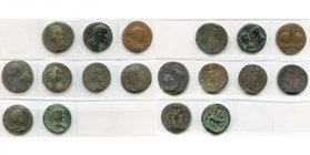 CILICIE, lot de 9 bronzes: Mopsos, Domitien/Domitia; Séleucie ad Calycadnum, R/ Apollon et Artémis (3, Gordien III, Philippe Ier, Valérien Ier); Tarse...