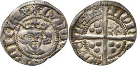 ALLEMAGNE, AIX-LA-CHAPELLE, Louis IV de Bavière, roi des Romains (1314-1328), AR esterlin. D/ (aigle) LVDOVICVS• ROM• REX B. couronné de f. R/ MON-ETA...