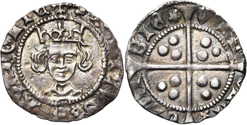 GRANDE-BRETAGNE, Henri VI, 1er règne (1422-1461), AR penny, 1427-1430, Calais. R...