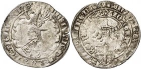 NEDERLAND, UTRECHT, Bisdom, Frederik van Blankenheim (1393-1423), AR dubbele groot, z.j., Hasselt. Legende eindigend op TRAIECTENS'. Vz/ Schuin geplaa...