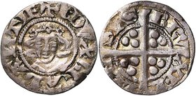 BRABANT, Duché, Jean Ier (1268-1294), AR esterlin, à partir de 1289, Bruxelles. D/ + I DVX BRABANTIE B. de f., couronné de roses. R/ BRV-XEL-LEN-SIS...