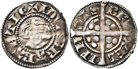 BRABANT, Duché, Jean Ier (1268-1294), AR esterlin, à partir de 1289, Bruxelles. Avec E oncial au droit. D/ + I DVX BRABANTI B. de f., couronné de r...