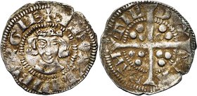 BRABANT, Duché, Jean Ier (1268-1294), AR esterlin à tête, à partir de 1289, atelier incertain. Au titre du Limbourg. D/ +IDVX LIMBVRGIE B. de f., c...