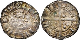 BRABANT, Duché, Jean Ier (1268-1294), AR esterlin à tête, à partir de 1289, atelier incertain. Au titre du Limbourg. D/ +I DVXLIMBVRGIE B. de f., c...
