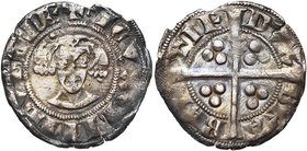 BRABANT, Duché, Jean Ier (1268-1294), AR esterlin à tête, à partir de 1289, atelier incertain. Au titre du Limbourg. D/ +I VXLIMBVRGIE B. de f., co...