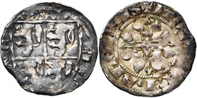 BRABANT, Duché, Jean III (1312-1355), AR esterlin à l'écu, 1329-1337, Halen. D/ Ecu écartelé de Brabant-Limbourg. R/ + MONETA: HALENSIS Croix fleuronn...
