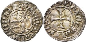 BRABANT, Duché, Jean III (1312-1355), AR esterlin au lion, décembre 1339, Anvers. D/ + MONETA ANWPENSIS Lion rampant à g. R/ + IOHANES DVX BRABAN' Cro...