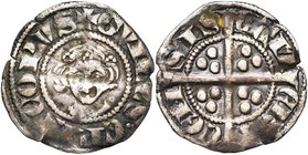 CAMBRAI, Evêché, Guillaume de Hainaut (1285-1296), AR esterlin. D/ + GVILLS• EPISCOPVS B. de f., couronné de roses. R/ CAM-ERA-CEN-SIS Croix pattée lo...