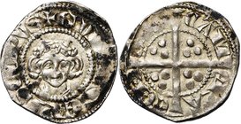 CAMBRAI, Evêché, Guillaume de Hainaut (1285-1296), AR esterlin. D/ + GVILLS EPISCOPVS B. de f., couronné de roses. R/ CAM-ERA-CEN-SIS Croix pattée lo...