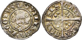 CAMBRAI, Evêché, Guillaume de Hainaut (1285-1296), AR esterlin. D/ (mitre) GVILLS (rose) EPISCOPVS B. de f., couronné de roses. Une croisette sur la p...