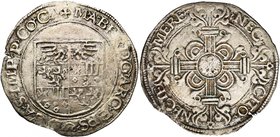 CAMBRAI, Archevêché, Maximilien de Berghes (1556-1570), AR 5 patards (sprenger), s.d. (après 1559). D/ Ecu de l'archevêque. R/ Grande croix ornée et f...