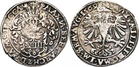 CAMBRAI, Archevêché, Maximilien de Berghes (1556-1570), AR demi-écu (demi-daldre), 1569. Au titre de Maximilien II. D/ Ecu de Berghes sous un heaume. ...