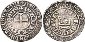 CAMBRESIS, Seigneurie de Ligny, Waleran II de Luxembourg (1304-1353 et 1364-1366), AR gros tournois, avant 1353. D/ Croix. En légende intérieure: + WA...