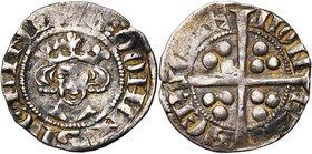 CAMBRESIS, Seigneurie de Serain, Waleran II de Luxembourg, sire de Ligny (1304-1353 et 1364-1366), AR esterlin, vers 1315. D/ + G DOMINVS DE· LINI B....