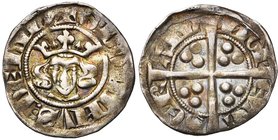 CAMBRESIS, Seigneurie de Serain, Waleran II de Luxembourg, sire de Ligny (1304-1353 et 1364-1366), AR esterlin, vers 1315. D/ + G· DOMINVS DE LINY B....
