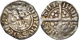 CAMBRESIS, Seigneurie de Serain, Waleran II de Luxembourg, sire de Ligny (1304-1353 et 1364-1366), AR esterlin, vers 1315. D/ + G· DOMYNVS DE LYHNY B...