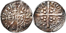 CAMBRESIS, Seigneurie de Serain, Waleran II de Luxembourg, sire de Ligny (1304-1353 et 1364-1366), AR esterlin, vers 1315. D/ + G DOMYNVS: DE LINY B. ...