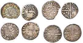 CAMBRESIS, Seigneurie de Serain, Waleran II de Luxembourg, sire de Ligny (1304-1353 et 1364-1366), AR lot de 4 esterlins. Metcalf 220 (Très Beau, ébré...