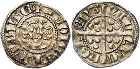 HAINAUT, Comté, Jean II d'Avesnes (1280-1304), AR esterlin, vers 1290, Valenciennes. Les N onciaux. D/ + I COMES HANONIE B. de f., couronné de rose...