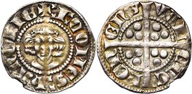 HAINAUT, Comté, Jean II d'Avesnes (1280-1304), AR esterlin, vers 1290, Valenciennes. Les N onciaux. D/ + I COMES HANONIE B. de f., couronné de rose...