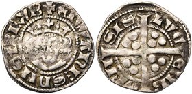 LUXEMBOURG, Comté, Jean l'Aveugle (1309-1346), AR esterlin, vers 1320, Luxembourg. D/ + EIWANES DNS Z REX B B. couronné de f. R/ LVC-ENB-GEN-SIS Croix...