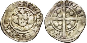 LUXEMBOURG, Comté, Jean l'Aveugle (1309-1346), AR esterlin, après 1335, Damvillers. D/ + EIWANES• REX• BOHNI B. couronné de f. R/ DE-VIL-ER-SIS Croi...