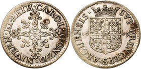 ARCHES, Principauté, Charles Ier de Gonzague (1601-1637), AR six blancs (huitième d'écu), 1609, Charleville. Au titre de duc de Nevers et de Rethel. D...
