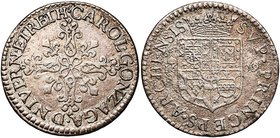 ARCHES, Principauté, Charles Ier de Gonzague (1601-1637), AR six blancs (huitième d'écu), 1609, Charleville. Au titre de duc de Nevers et de Rethel. D...