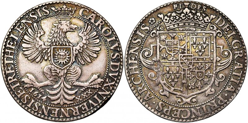ARCHES, Principauté, Charles Ier de Gonzague (1601-1637), AR écu de 30 sols, 161...