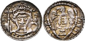 LIEGE, Principauté, Rodolphe de Zaeringen (1167-1191), AR denier, Maastricht. Au titre de Frédéric Ier Barberousse. D/ IPE-TOR B. couronné de l'empere...