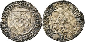 LIEGE, Principauté, Erard de la Marck (1506-1538), billon demi-patard, 1512, Liège. D/ Ecu de la Marck. R/ Croix fourchue. Chestret 437; Dengis 821. 1...