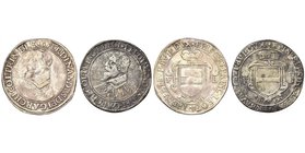 LIEGE, Principauté, Ferdinand de Bavière (1612-1650), AR lot de 2 p.: daler de 30 sols, 1631, Dinant (1 original et 1 faux d'époque). Chestret 591.
...